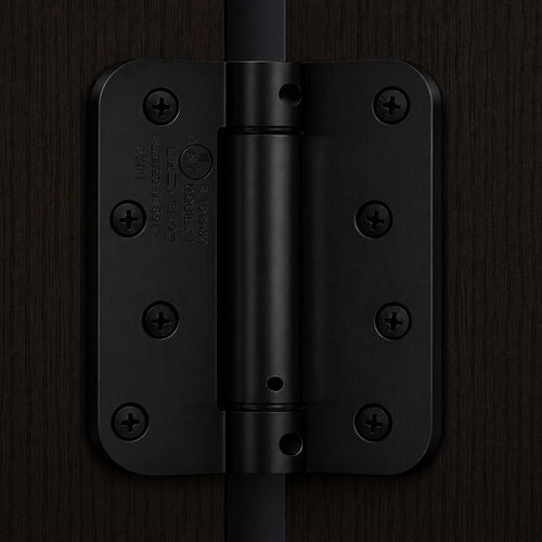 Self Closing Door Hinges 4 Inch Spring Hinge, 5/8" Radius Corners, Auto Close, Heavy Duty for Interior & Fire Rated Doors (2 Pcs)