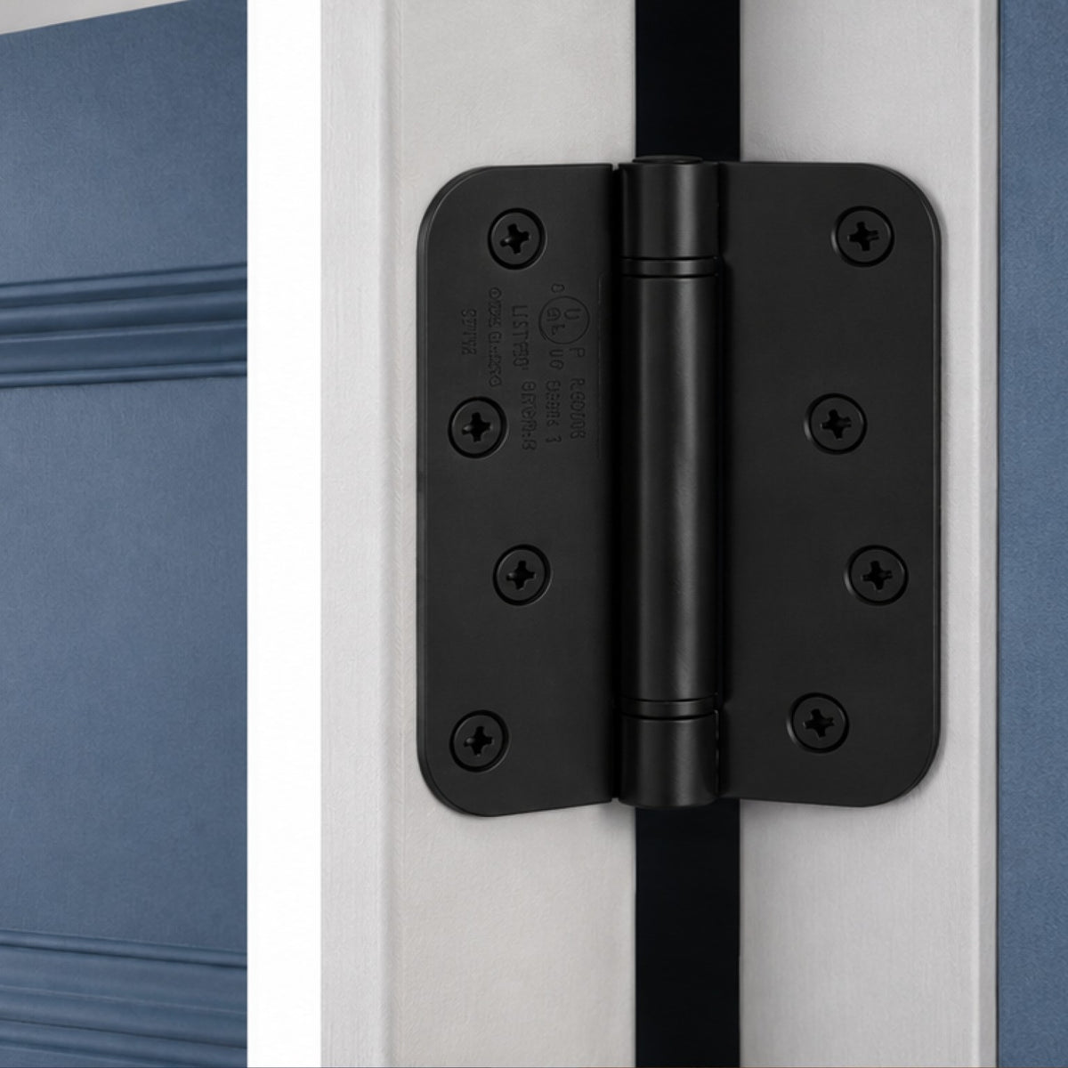 Self Closing Door Hinges 4 Inch Spring Hinge, 5/8" Radius Corners, Auto Close, Heavy Duty for Interior & Fire Rated Doors (3 Pcs)